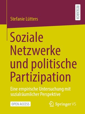 cover image of Soziale Netzwerke und politische Partizipation